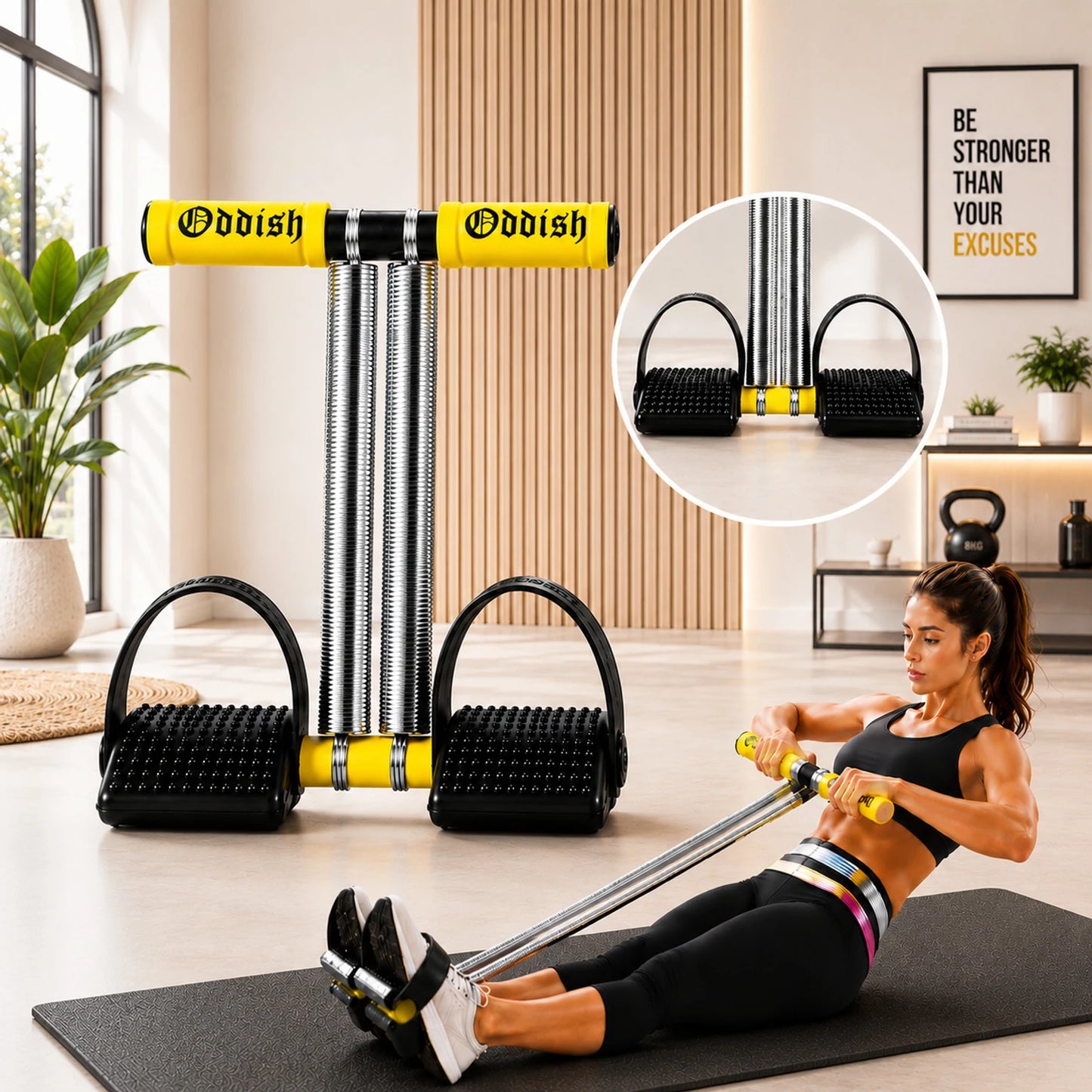 Oddish Tummy Trimmer – Dual Spring Ab Exerciser & Full Body Toning Equipment