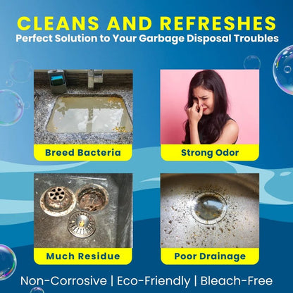 LemonBlast Yellow Bubble Tablets  – Odor Eliminator + Blockage Remover (24 tablets)